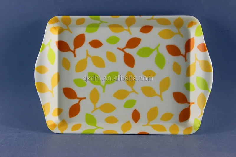 2016 Christmas Design Melamine Rectangular Tray 19 Inch