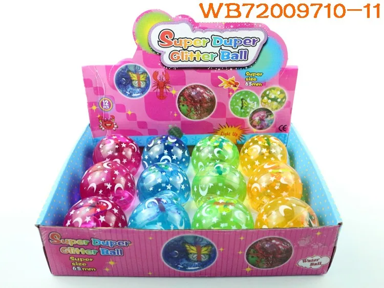 Hot Sale Wonderful 6.5cm Flashing Light Water Filled Glitter Balls Toys For Kids Wb7200971011
