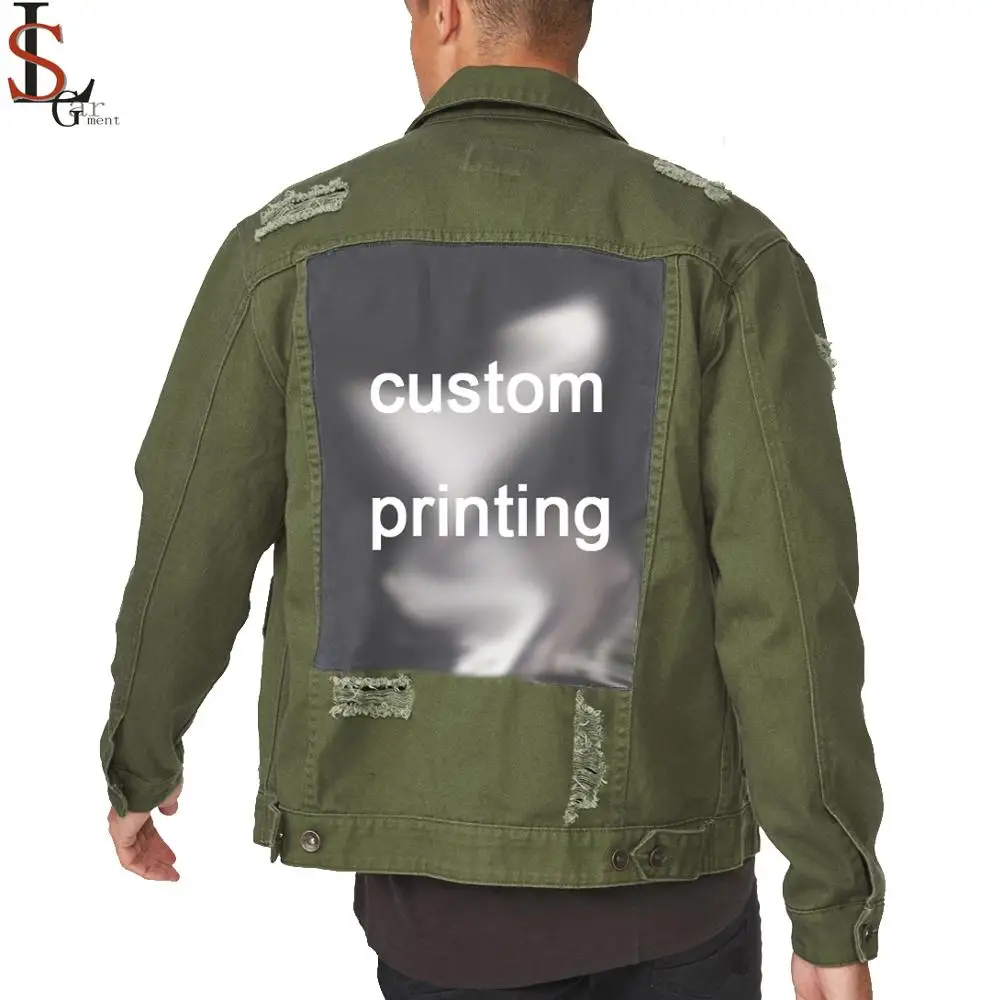 olive green jeans jacket