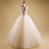 2019 wholesale middle price lady wedding gowns hand-made applique plus size wedding dress ball gowns