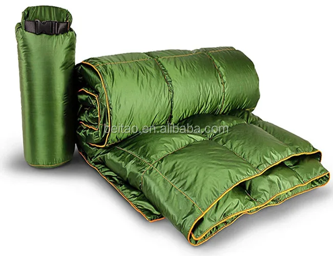 Down Camping Blanket Outdoor Packable Down Blanket Waterproof Camping