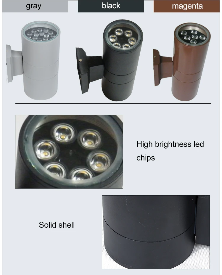 RGBW color led wall light outdoor IP65 led wall light