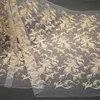 tulle embroidery lace fabric sarees sequence design in garment 135cm width