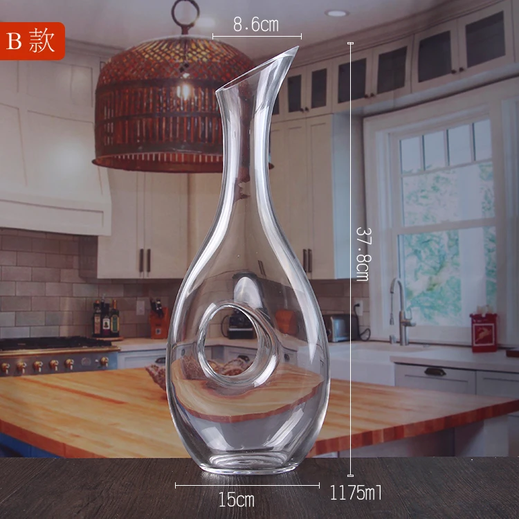 Hot Sale Crystal Wine Decanter 750 Ml 1200 Ml Glass Decanter With Hole