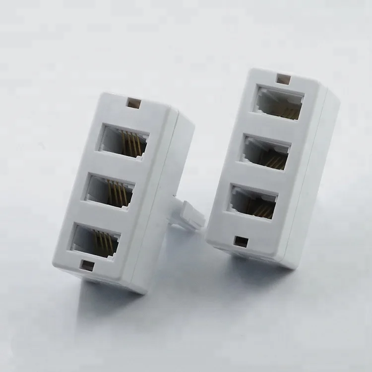 RJ45 Jack to RJ11 Socket 4 way Splitter telephone Adapter