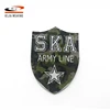 Excellent quality heat cut iron embroidery cotton custom embroidery woven badge clothes label patch