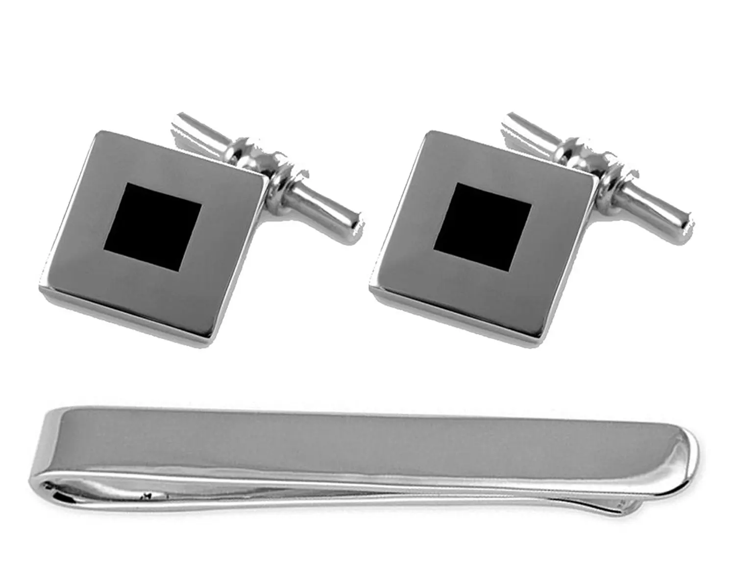 Onyx Designer Cufflinks Tie Bar Set Cricket Bat Ball Onyx Designer Cufflinks Tie Bar Set Cricket Bat Ball Art Holiday Gifts
