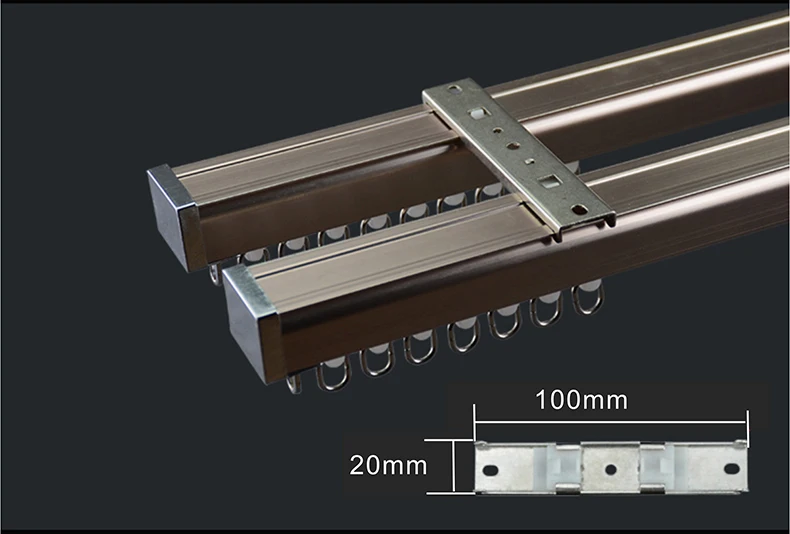 White Color Curtain Track Extension Brackets Plastic Curtain Track