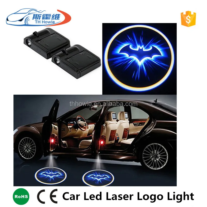 Universal Wireless Car Led Door Welcome Light Auto Battery Operated Laser Projector Logo Ghost Shadow Bat Man Interior Lamp