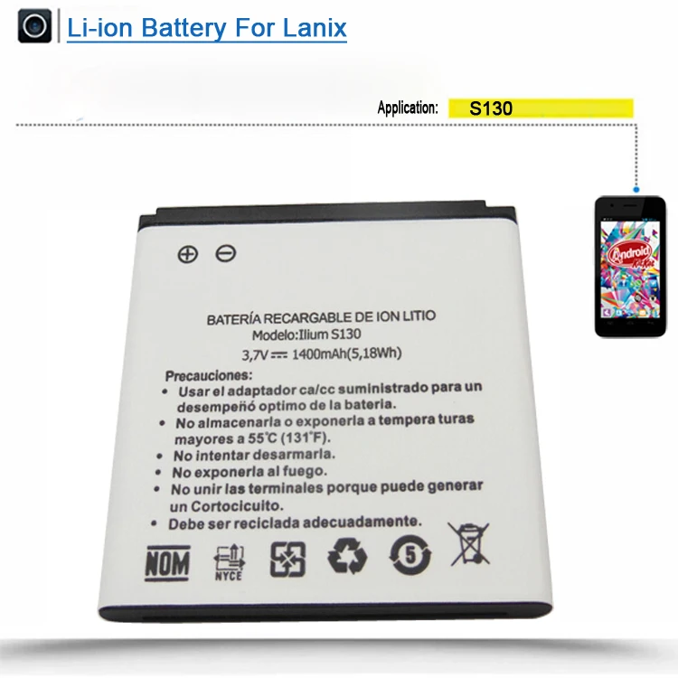 Nueva Bateria Battery For Lanix S130 Illium/s106 1400mah - Buy Bateria For  Lanix S130 Product on 