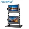 Double 7 inch IPS Panel Displays HDMI YPBPR Video Audio Input Jib LCD Monitor with 3.5MM Speaker Output