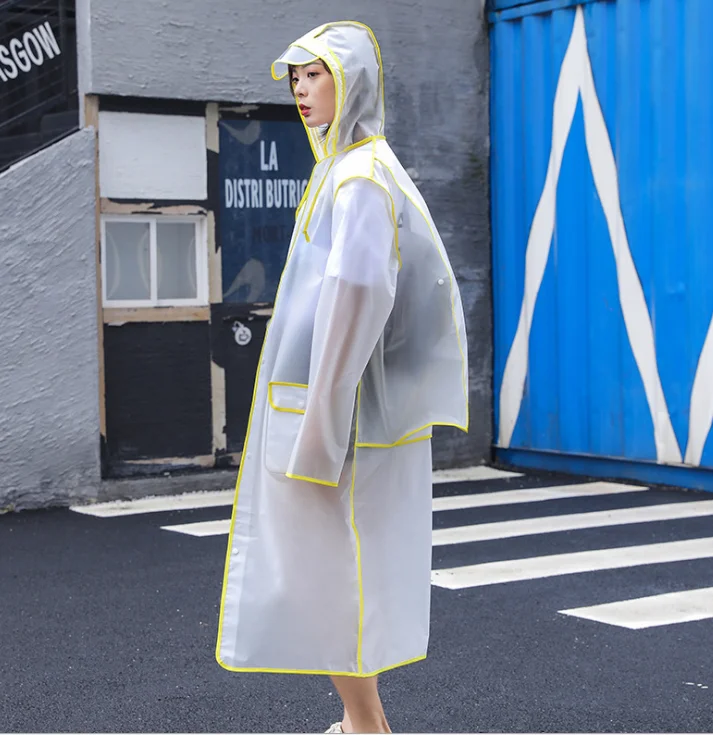 2019 Stylish Best Quality Eva Transparent Backpack Raincoat With Pocket