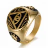 Cheap Wholesale Men Stainless Steel College Ring Made in China