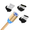 Innovative 3 In 1 360 Degree Rotation Charging Magnetic Usb Data Cable For Android Iphone Lightning C Type Micro USB