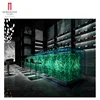Natural green agate night club lighted bar counter top