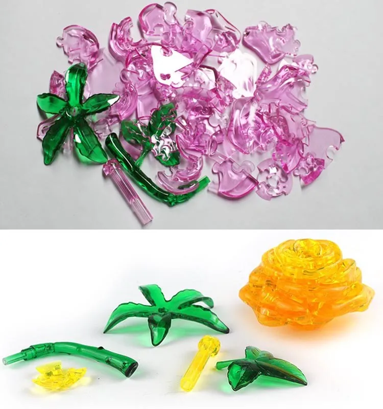 crystal puzzle roses in vase instructions