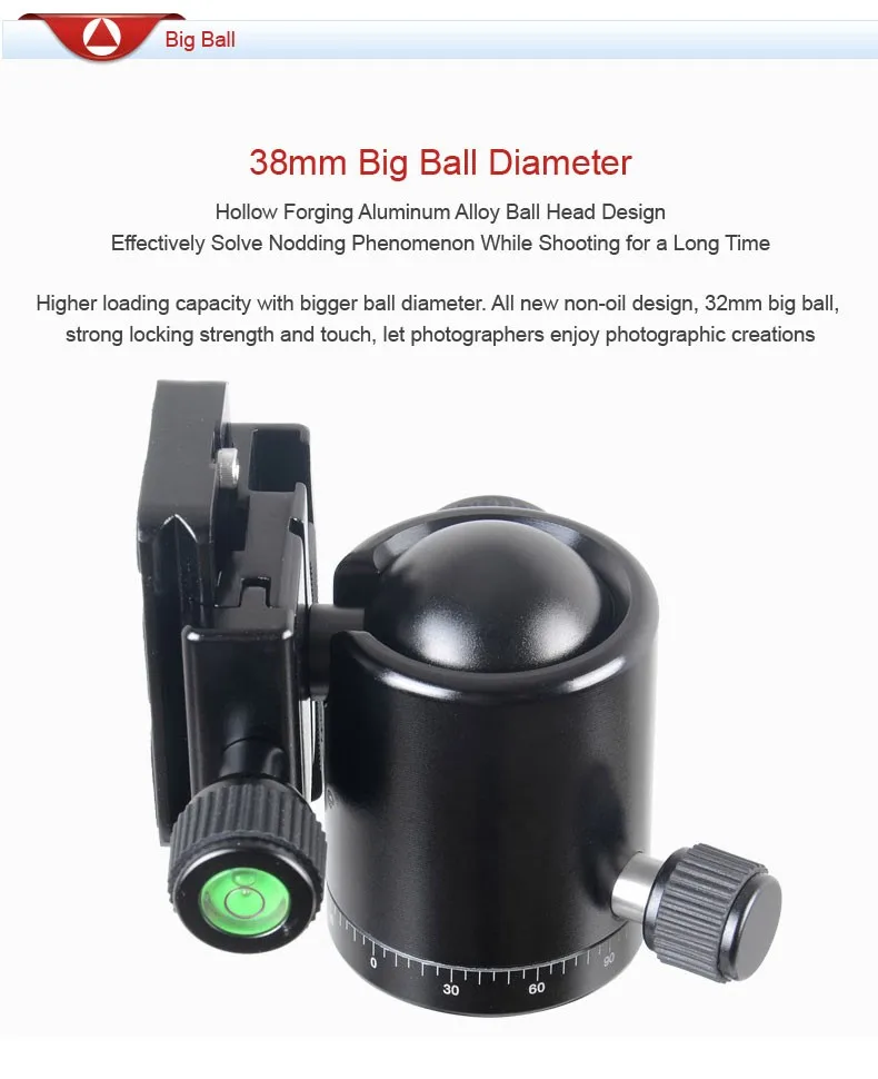 Kingjoy AC-289+QF-1T Professional Aluminum 5 Section Foldable DSLR Camera Photo Monopod Tripod Kits
