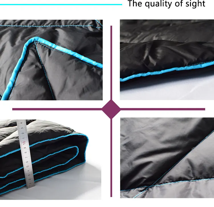 Puffy Duck Down Nylon Fabric Blanket For Camping Indoor/outdoor Buy