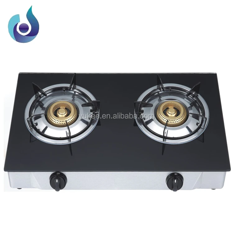 Hot sale industrial tempered glass 2 burner gas stove/gas cooker/ gas cooktop