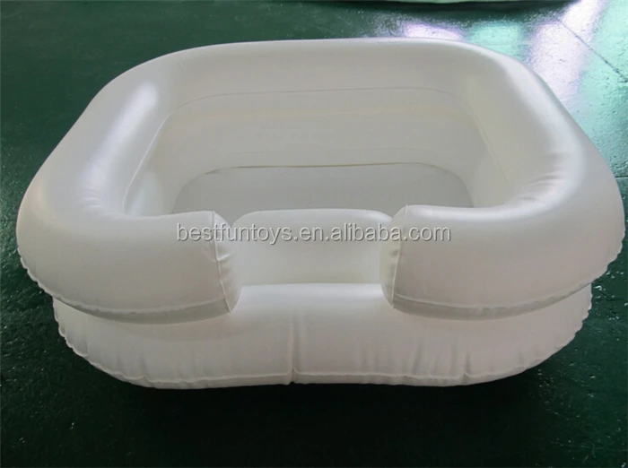 Heavy Duty Vinyl Portable Inflatable Hair Wash Basin Durable Plastic Blow Up Hairdressing Salon