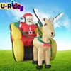Inflatable Decoration Christmas Santa Claus With Car For The Mall