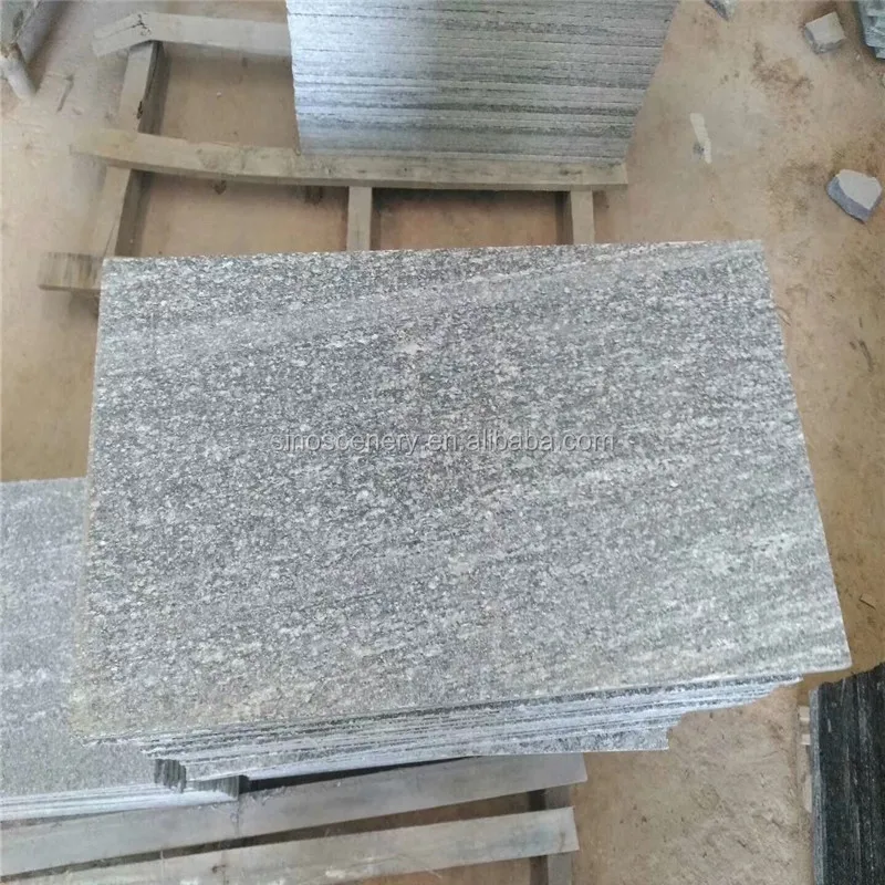 G302 Grey Granite  With White Veins Parking Stone Tile  