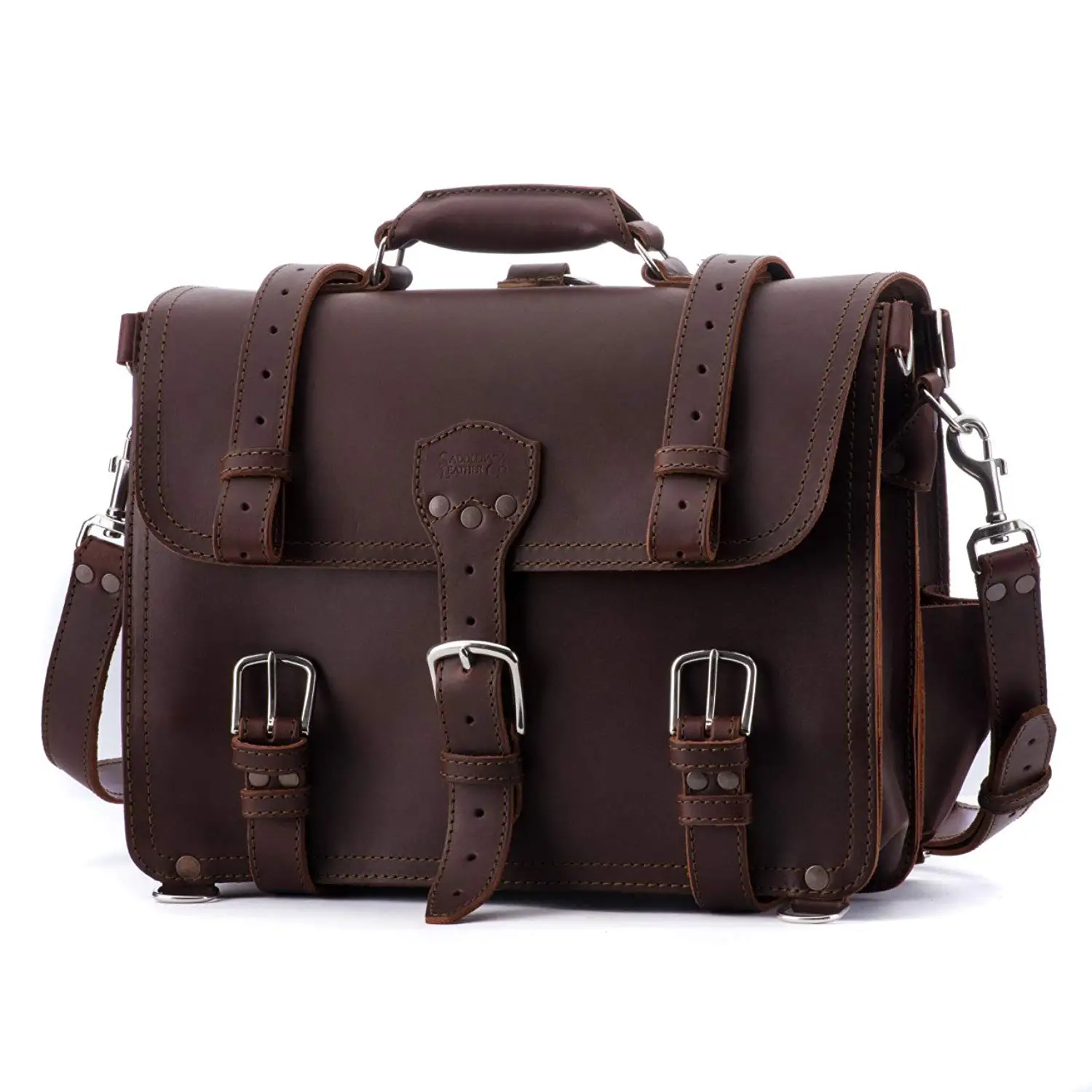 Buy Saddleback Leather Co. Classic Leather Briefcase The Original Full Grain Leather Briefcase ...