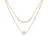Simple Fashion Double-storey Short Pearl Necklace