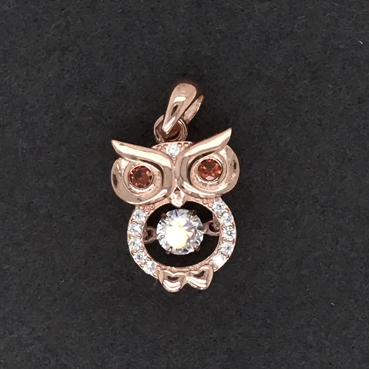 925 Sterling  Silver Charm Owl Necklace Set, Crystal Nature Stone Owl Pendant Necklace, Locket Owl Necklace Diamond