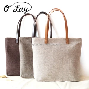 2018 promotional eco friendly cotton jute bag with leather handles jute bags