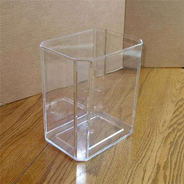 clear plastic garbage can