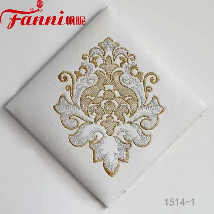 Custom Pattern Embroidered Upholstery Stock Lot Cheap PVC Leather Fabric Gray For Cushion