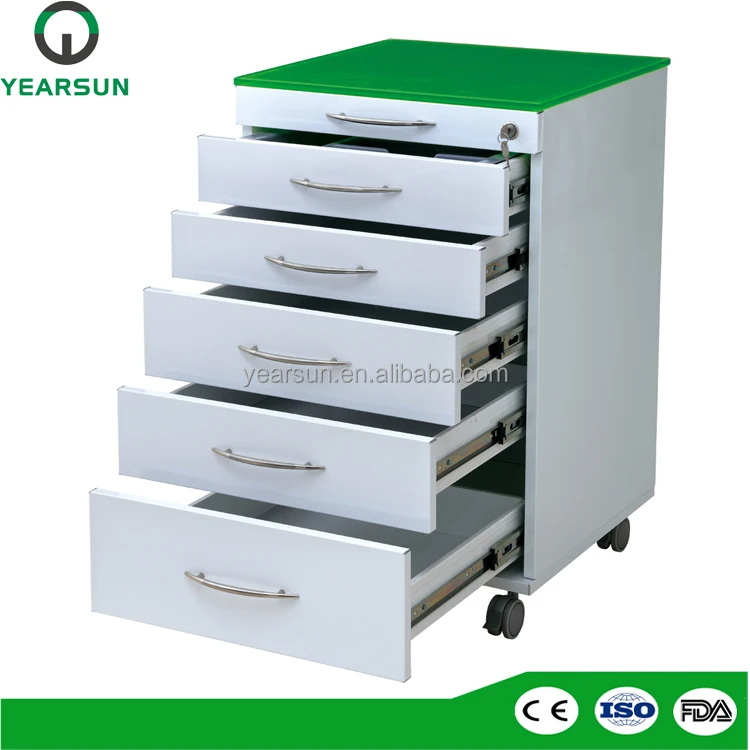 Factory Supply Dental Assistant Mobile Cabinet With Drawer Inserts