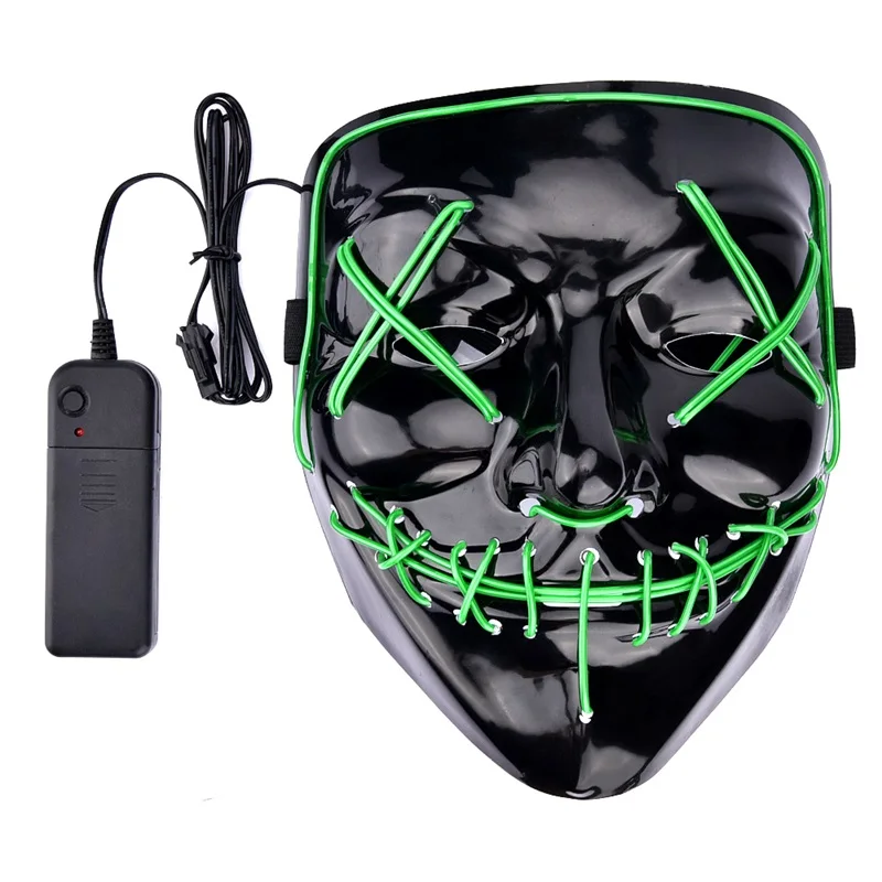 Light Up Glowing Neon Mask Factory Price El Wire Neon Mask For ...