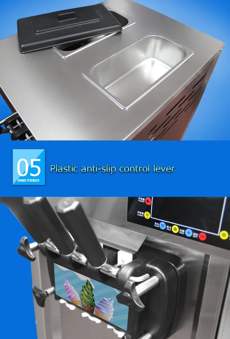 Commercial 3 flavor soft serve ice cream machine factory price