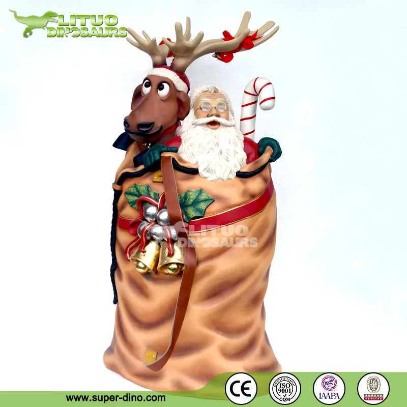 Christmas Fiberglass Life Size Santa Claus Statues Buy Life Size