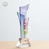 New Design Creative Customize Uv Laser Printing Art Glass Tophy Trophy Dance