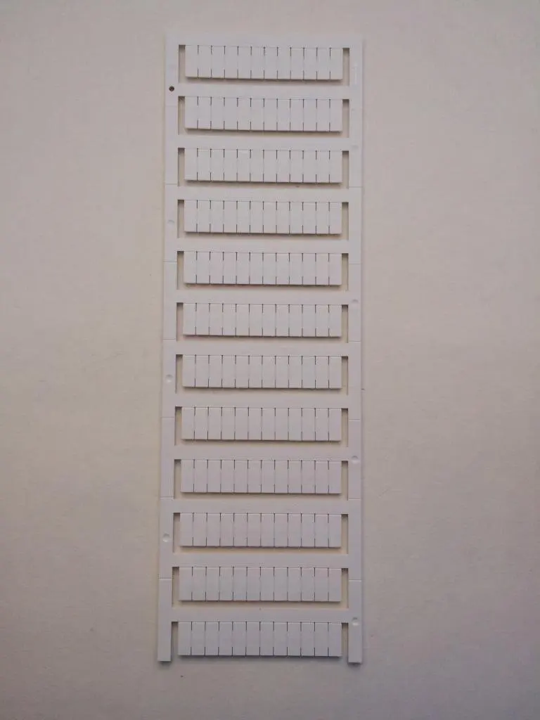 Dinkle TM26W DIN Rail Terminal Block Marking Tags (Pack of 10)