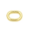 Custom shiny silver plated metal oval o ring for bag accessories