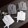 Super Absorbent Bathrobes Quick-dry 100% Egyptian Cotton Velour /Terry Plain White 5Star Hotel Robes