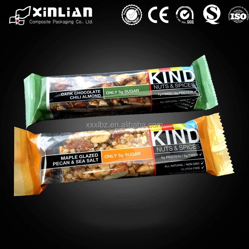 Food Grade Pecan Bar Packaging Bag Energy Plastic Sweets Pouch Food Grade Pecan Bar Packaging Bag Energy Plastic Sweets Pouch