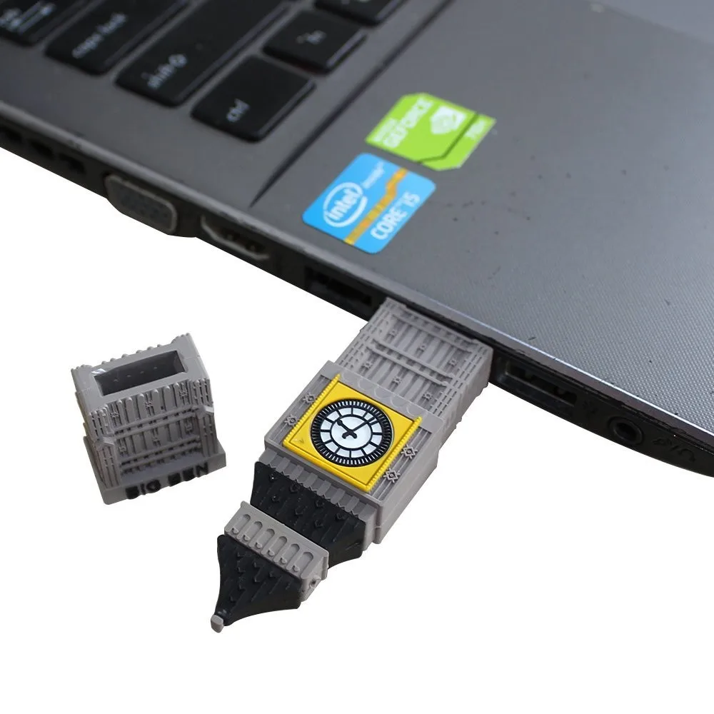 USB 2.0 Gray The Big Ben Shape Creative U Disk 8GB 16GB 32GB 64GB USB Flash Drive Pen Drive Memory Stick Hot Sale Pendrive - ANKUX.COM