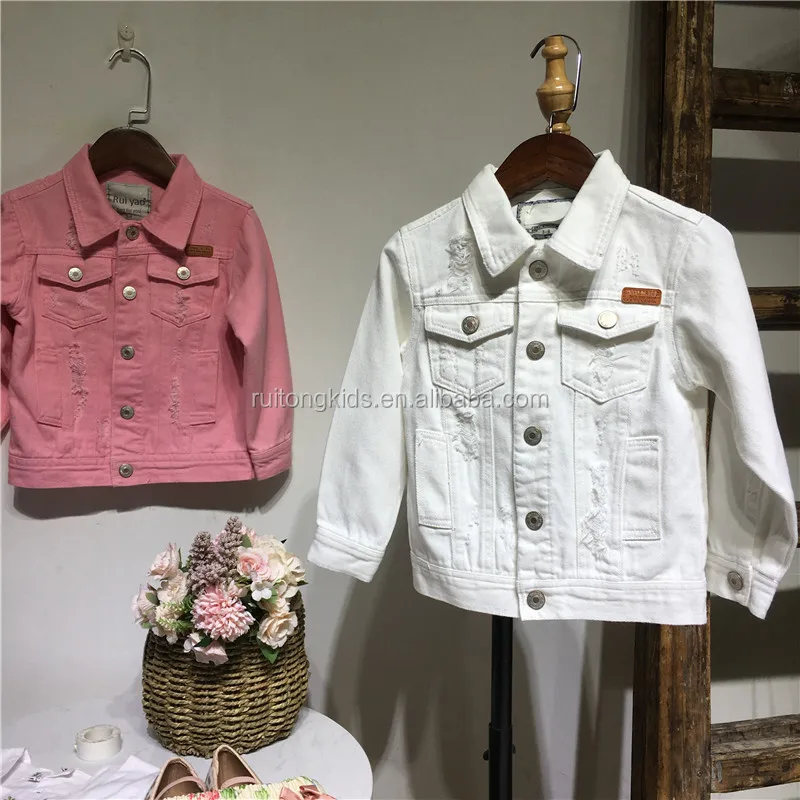 white denim jacket ripped