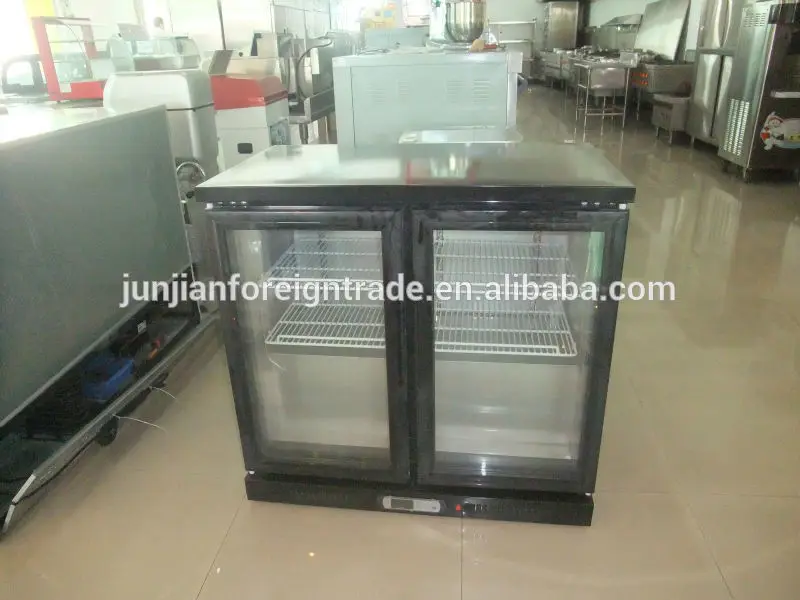 Mini display cooler 2 doors counter top beer cooler display freezer