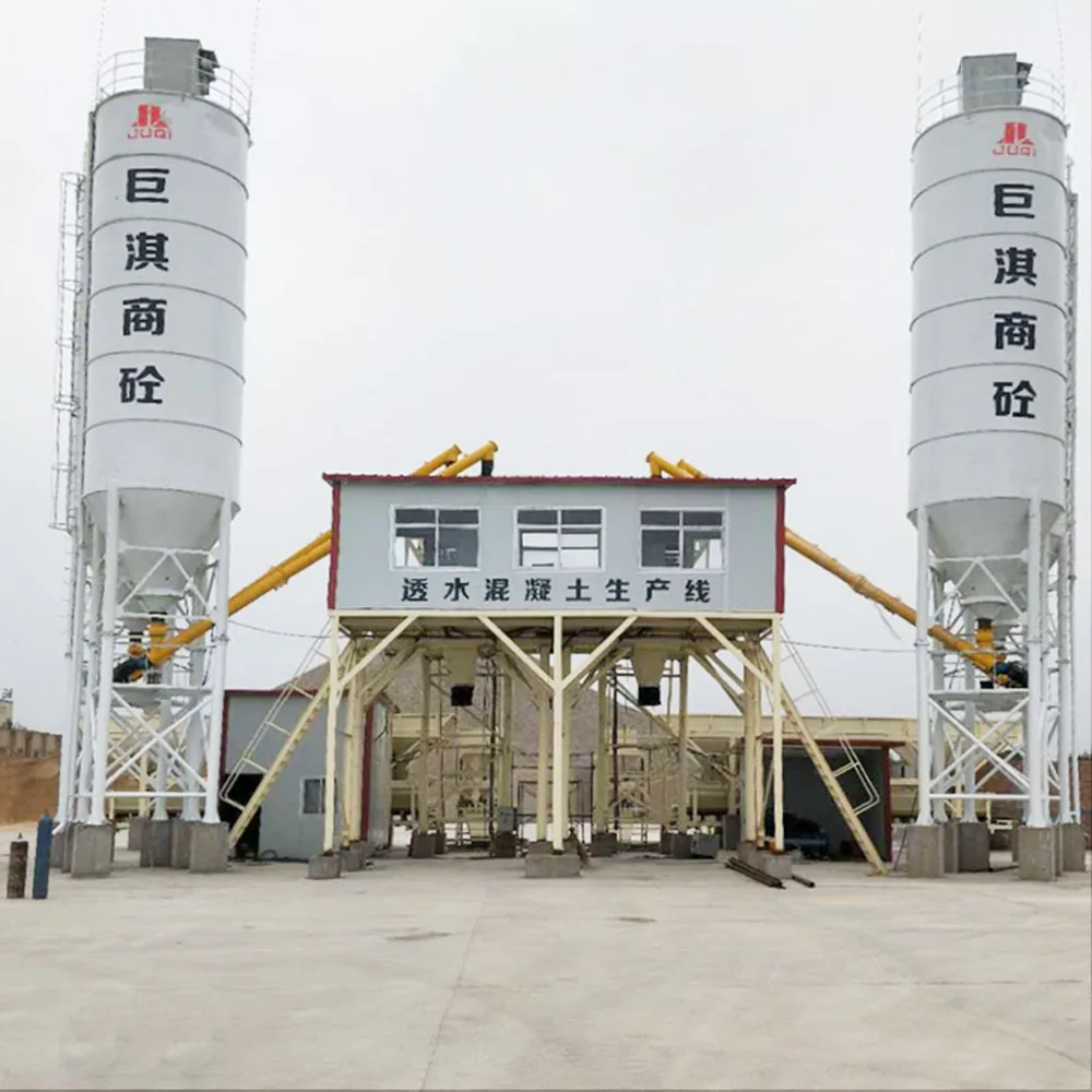 Cement Hopper Automatic Ready Mix Hzs75 Concrete Mixing Station For