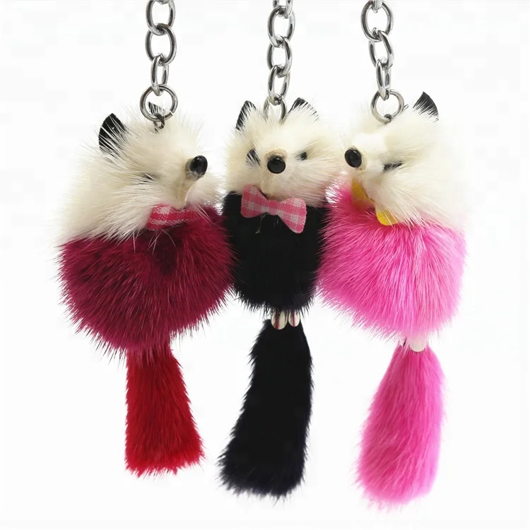 Large Fox Tail Keychain Fur Tassel Car Key ring Bag Charm 4 Colors Key Ring!