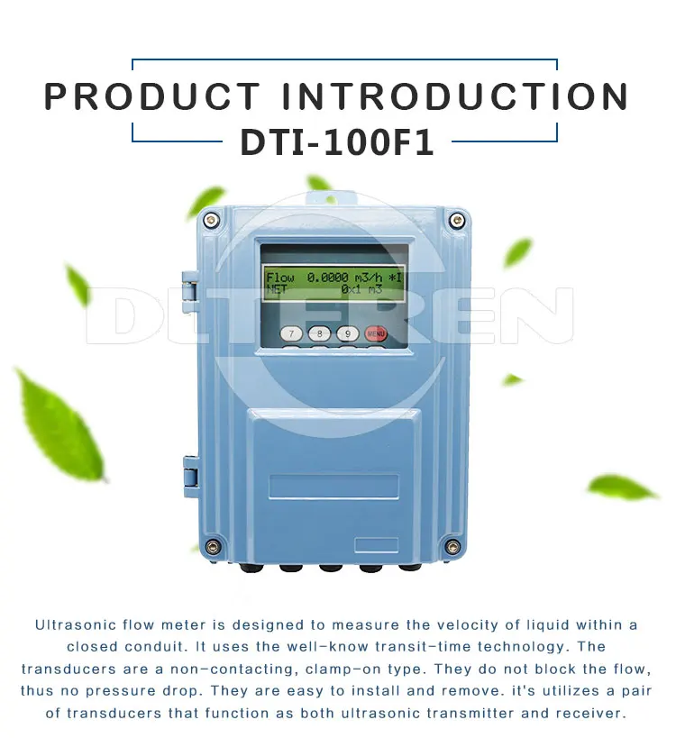 Manufacturers Of Ultrasonic Flowmeters Liquid Chemical Industry Wall Mount Ultrasonic Flow Meter With CE Certificate