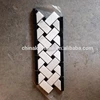 Carrara Marble Italian White Bianco Carrera Flower Mosaic Border Tile Polished (Grey)