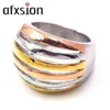 Afxsion 2018 the latest gold ring designs the stainless steel ring 3 color pattern
