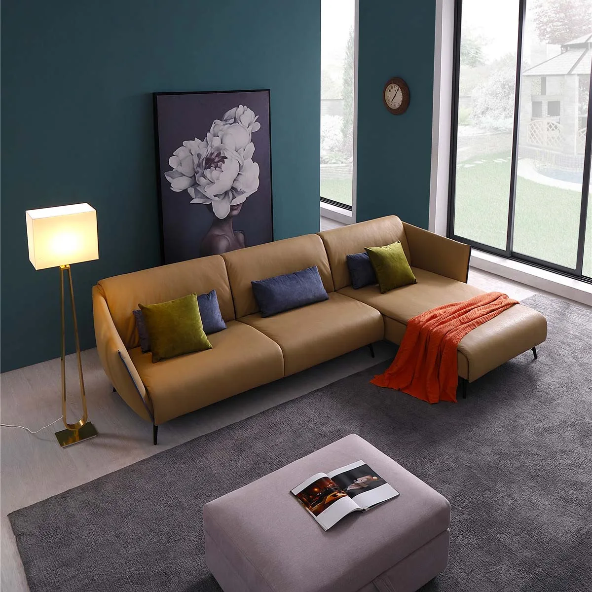 China manufacture wholesale low price sofa high quality modern L shape sofa home furniture